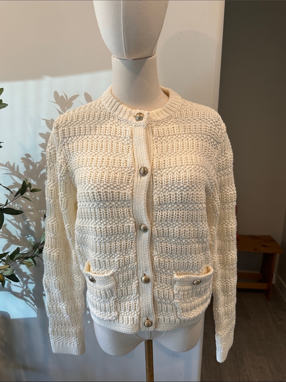 Caslon Textured Pima Cotton Cardigan New! - Picture 2 of 8
